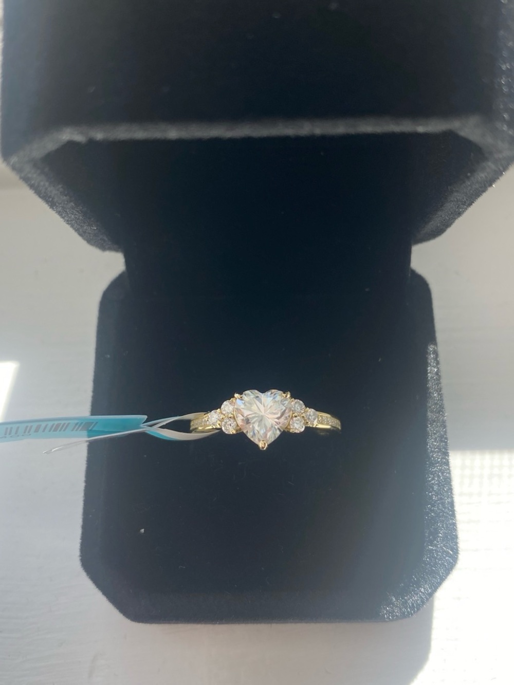 Gold Over Silver Heart Promise Ring Size 7